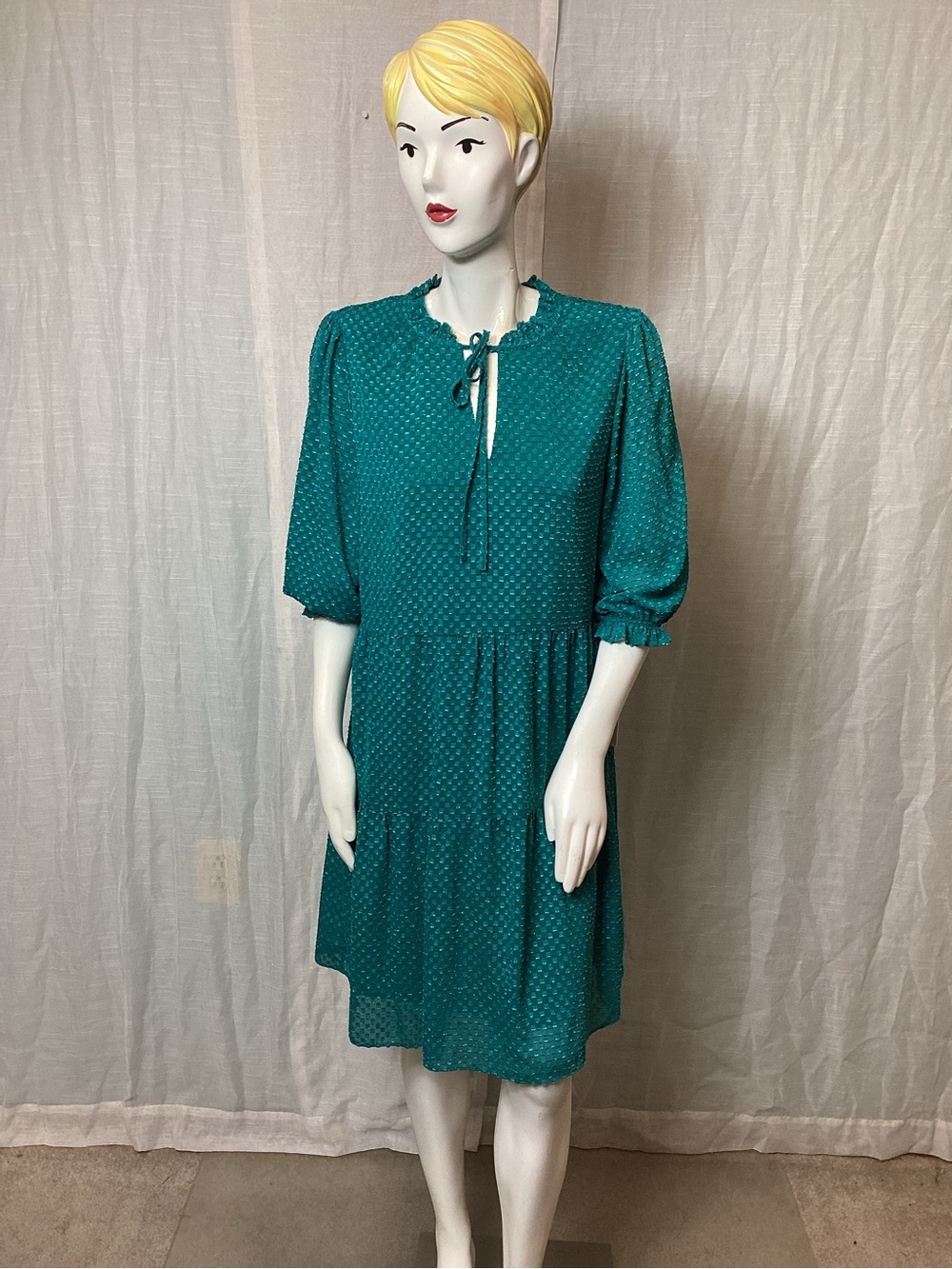 NWT Nanette Lepore Arianna Dobby Tiered Dress; Size: 12